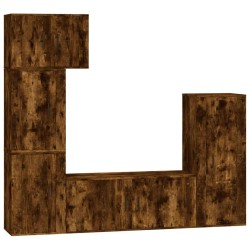 vidaXL 5-tlg. TV-Schrank-Set Räuchereiche Holzwerkstoff