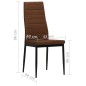 Esszimmerstühle 2 Stk. Braun Stoff Esszimmerstühle 2 Stk. Braun Stoff