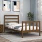 vidaXL Bettrahmen mit Kopfteil Honigbraun 90x190 cm Massivholz vidaXL Bettrahmen mit Kopfteil Honigbraun 90x190 cm Massivholz