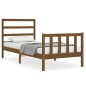 vidaXL Bettrahmen mit Kopfteil Honigbraun 90x190 cm Massivholz vidaXL Bettrahmen mit Kopfteil Honigbraun 90x190 cm Massivholz