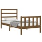 vidaXL Bettrahmen mit Kopfteil Honigbraun 90x190 cm Massivholz vidaXL Bettrahmen mit Kopfteil Honigbraun 90x190 cm Massivholz
