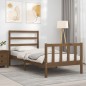 vidaXL Bettrahmen mit Kopfteil Honigbraun 90x190 cm Massivholz vidaXL Bettrahmen mit Kopfteil Honigbraun 90x190 cm Massivholz