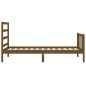 vidaXL Bettrahmen mit Kopfteil Honigbraun 90x190 cm Massivholz vidaXL Bettrahmen mit Kopfteil Honigbraun 90x190 cm Massivholz