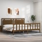 vidaXL Bettgestell mit Kopfteil Honigbraun 180x200 cm Massivholz vidaXL Bettgestell mit Kopfteil Honigbraun 180x200 cm Massivholz