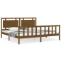 vidaXL Bettgestell mit Kopfteil Honigbraun 180x200 cm Massivholz vidaXL Bettgestell mit Kopfteil Honigbraun 180x200 cm Massivholz