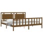 vidaXL Bettgestell mit Kopfteil Honigbraun 180x200 cm Massivholz vidaXL Bettgestell mit Kopfteil Honigbraun 180x200 cm Massivholz