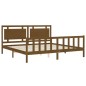vidaXL Bettgestell mit Kopfteil Honigbraun 180x200 cm Massivholz vidaXL Bettgestell mit Kopfteil Honigbraun 180x200 cm Massivholz