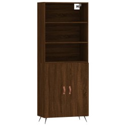 vidaXL Highboard Braun Eichen-Optik 69,5x34x180 cm Holzwerkstoff