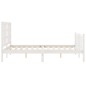 vidaXL Massivholzbett mit Kopfteil Weiß 140x190 cm vidaXL Massivholzbett mit Kopfteil Weiß 140x190 cm