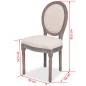 Esszimmerstühle 2 Stk. Creme Stoff Esszimmerstühle 2 Stk. Creme Stoff