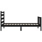 vidaXL Massivholzbett mit Kopfteil Schwarz 100x200 cm vidaXL Massivholzbett mit Kopfteil Schwarz 100x200 cm