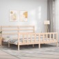 vidaXL Bettgestell mit Kopfteil 180x200 cm Massivholz vidaXL Bettgestell mit Kopfteil 180x200 cm Massivholz