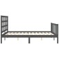 vidaXL Massivholzbett mit Kopfteil Grau 160x200 cm vidaXL Massivholzbett mit Kopfteil Grau 160x200 cm