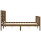 vidaXL Massivholzbett mit Kopfteil Honigbraun 120x200 cm vidaXL Massivholzbett mit Kopfteil Honigbraun 120x200 cm
