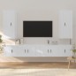vidaXL 6-tlg. TV-Schrank-Set Weiß Holzwerkstoff vidaXL 6-tlg. TV-Schrank-Set Weiß Holzwerkstoff