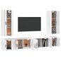 vidaXL 6-tlg. TV-Schrank-Set Weiß Holzwerkstoff vidaXL 6-tlg. TV-Schrank-Set Weiß Holzwerkstoff