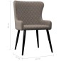 Esszimmerstühle 2 Stk. Taupe Stoff Esszimmerstühle 2 Stk. Taupe Stoff