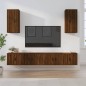 vidaXL 6-tlg. TV-Schrank-Set Braun Eichen-Optik Holzwerkstoff vidaXL 6-tlg. TV-Schrank-Set Braun Eichen-Optik Holzwerkstoff