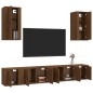 vidaXL 6-tlg. TV-Schrank-Set Braun Eichen-Optik Holzwerkstoff vidaXL 6-tlg. TV-Schrank-Set Braun Eichen-Optik Holzwerkstoff