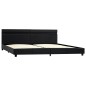 Bettgestell mit LED Schwarz Kunstleder 180x200 cm Bettgestell mit LED Schwarz Kunstleder 180x200 cm