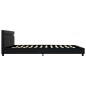 Bettgestell mit LED Schwarz Kunstleder 180x200 cm Bettgestell mit LED Schwarz Kunstleder 180x200 cm