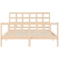 vidaXL Massivholzbett mit Kopfteil 160x200 cm vidaXL Massivholzbett mit Kopfteil 160x200 cm