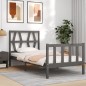 vidaXL Massivholzbett mit Kopfteil Schwarz 90x200 cm vidaXL Massivholzbett mit Kopfteil Schwarz 90x200 cm