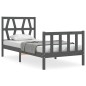 vidaXL Massivholzbett mit Kopfteil Schwarz 90x200 cm vidaXL Massivholzbett mit Kopfteil Schwarz 90x200 cm