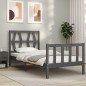 vidaXL Massivholzbett mit Kopfteil Schwarz 90x200 cm vidaXL Massivholzbett mit Kopfteil Schwarz 90x200 cm