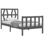 vidaXL Massivholzbett mit Kopfteil Schwarz 90x200 cm vidaXL Massivholzbett mit Kopfteil Schwarz 90x200 cm