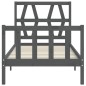 vidaXL Massivholzbett mit Kopfteil Schwarz 90x200 cm vidaXL Massivholzbett mit Kopfteil Schwarz 90x200 cm