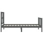 vidaXL Massivholzbett mit Kopfteil Grau 100x200 cm vidaXL Massivholzbett mit Kopfteil Grau 100x200 cm