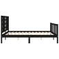 vidaXL Massivholzbett mit Kopfteil Schwarz 160x200 cm vidaXL Massivholzbett mit Kopfteil Schwarz 160x200 cm
