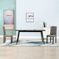 Esszimmerstühle 2 Stück Taupe Stoff