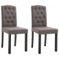 Esszimmerstühle 2 Stück Taupe Stoff Esszimmerstühle 2 Stück Taupe Stoff