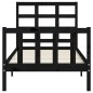vidaXL Massivholzbett mit Kopfteil Schwarz 90x200 cm vidaXL Massivholzbett mit Kopfteil Schwarz 90x200 cm