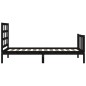 vidaXL Massivholzbett mit Kopfteil Schwarz 90x200 cm vidaXL Massivholzbett mit Kopfteil Schwarz 90x200 cm