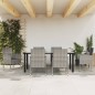vidaXL 7-tlg. Garten-Essgruppe Grau und Schwarz Poly Rattan und Stahl vidaXL 7-tlg. Garten-Essgruppe Grau und Schwarz Poly Rattan und Stahl