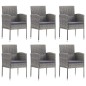 vidaXL 7-tlg. Garten-Essgruppe Grau und Schwarz Poly Rattan und Stahl vidaXL 7-tlg. Garten-Essgruppe Grau und Schwarz Poly Rattan und Stahl