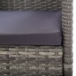 vidaXL 7-tlg. Garten-Essgruppe Grau und Schwarz Poly Rattan und Stahl vidaXL 7-tlg. Garten-Essgruppe Grau und Schwarz Poly Rattan und Stahl