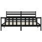 vidaXL Massivholzbett mit Kopfteil Schwarz 180x200 cm vidaXL Massivholzbett mit Kopfteil Schwarz 180x200 cm