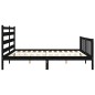 vidaXL Massivholzbett mit Kopfteil Schwarz 180x200 cm vidaXL Massivholzbett mit Kopfteil Schwarz 180x200 cm