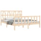 vidaXL Massivholzbett mit Kopfteil 160x200 cm vidaXL Massivholzbett mit Kopfteil 160x200 cm
