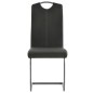 Freischwinger 4 Stk. Grau Kunstleder Freischwinger 4 Stk. Grau Kunstleder