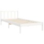 vidaXL Massivholzbett mit Kopfteil Weiß 90x200 cm vidaXL Massivholzbett mit Kopfteil Weiß 90x200 cm