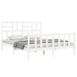 vidaXL Massivholzbett mit Kopfteil Weiß 160x200 cm vidaXL Massivholzbett mit Kopfteil Weiß 160x200 cm