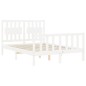 vidaXL Massivholzbett mit Kopfteil Weiß 140x190 cm vidaXL Massivholzbett mit Kopfteil Weiß 140x190 cm