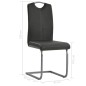 Freischwinger 4 Stk. Grau Kunstleder Freischwinger 4 Stk. Grau Kunstleder