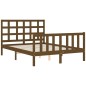 vidaXL Massivholzbett mit Kopfteil Honigbraun 120x200 cm vidaXL Massivholzbett mit Kopfteil Honigbraun 120x200 cm