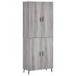 Highboard Grau Sonoma 69,5x34x180 cm Holzwerkstoff Highboard Grau Sonoma 69,5x34x180 cm Holzwerkstoff